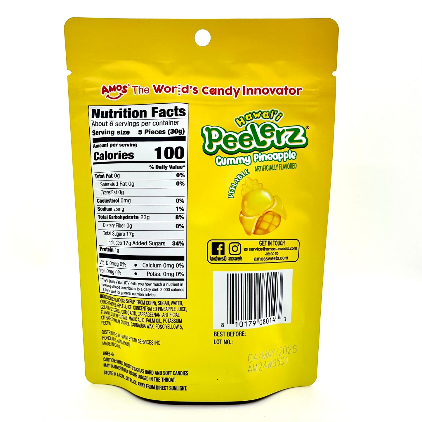 PEELERZ GUMMY PINEAPPLE 6 OZ. - Wholesale Unlimited Inc.