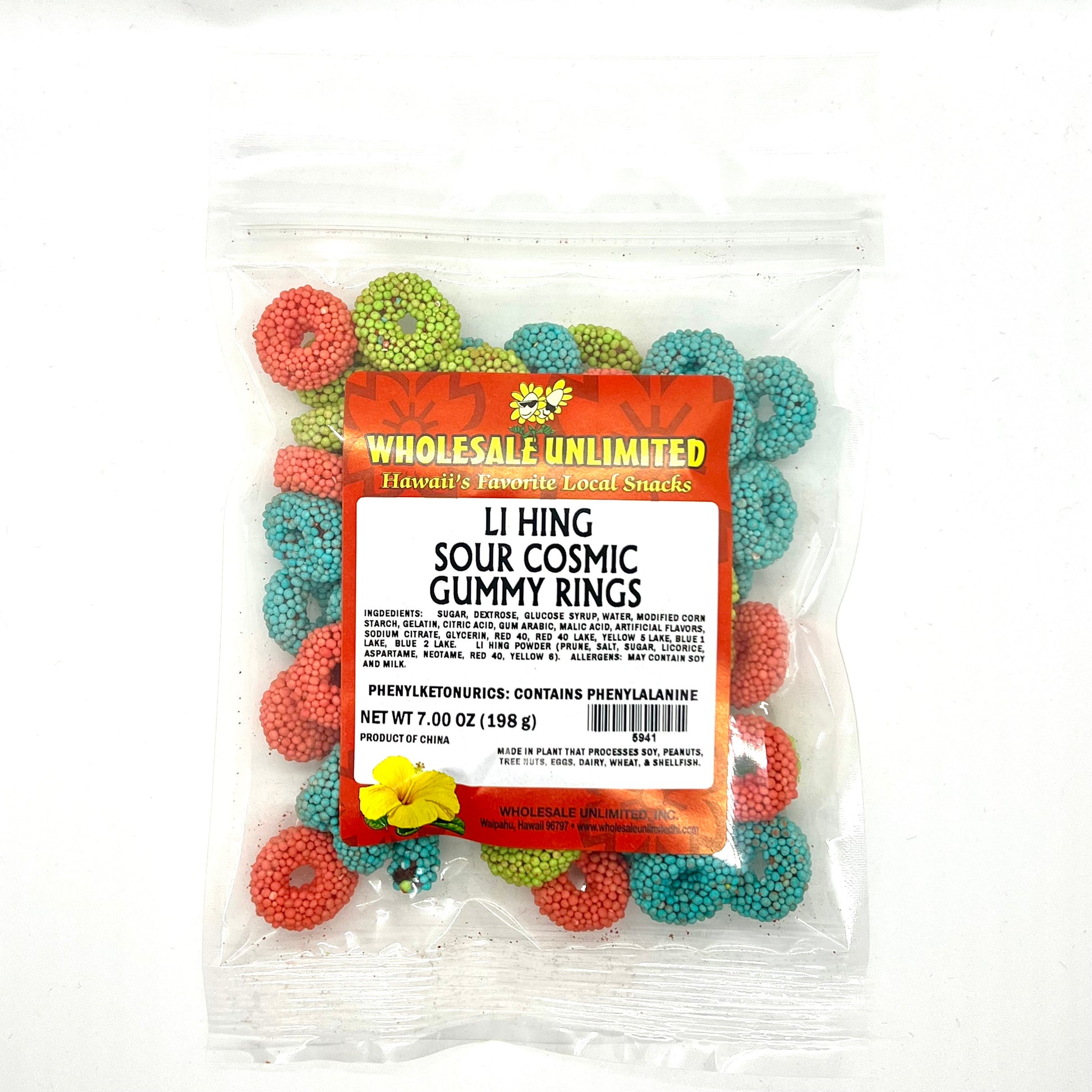 LI HING SOUR COSMIC GUMMY RINGS - Wholesale Unlimited Inc.