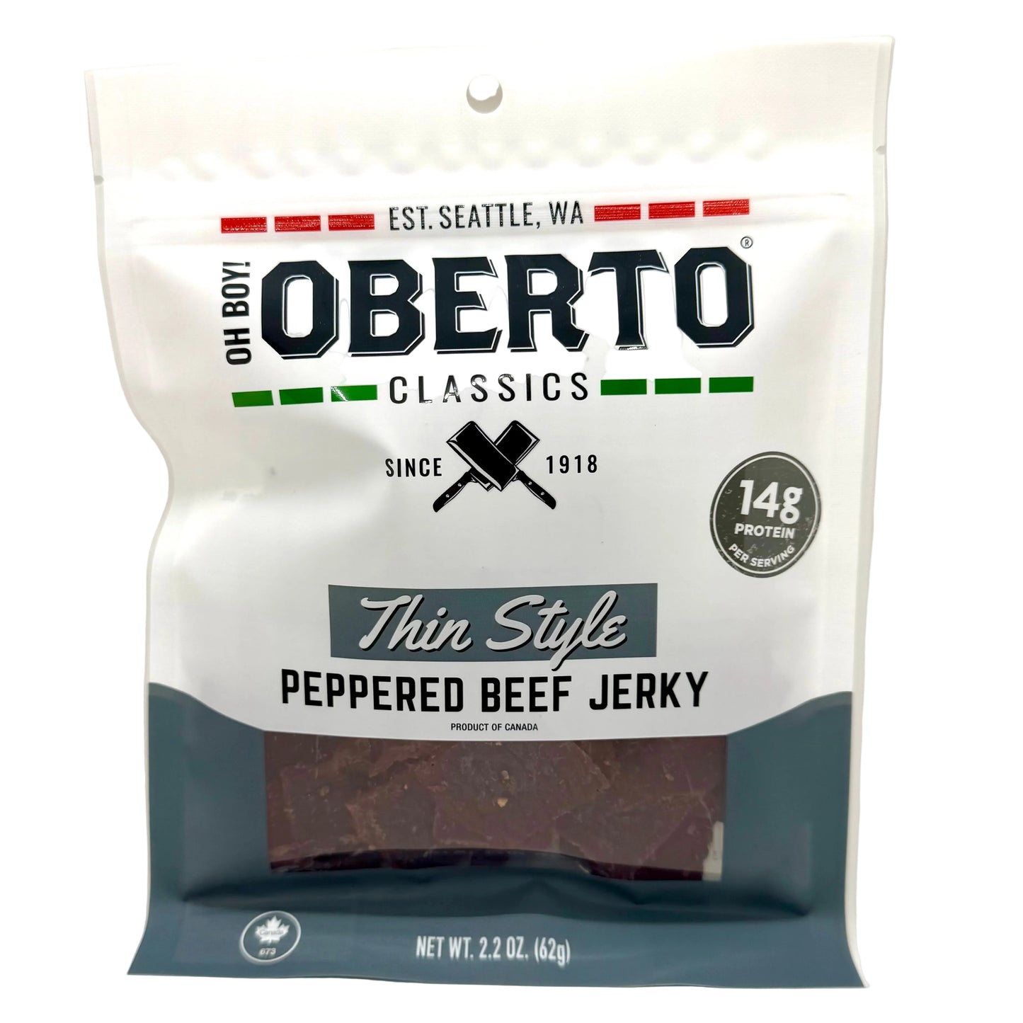 Oberto Thin Style Beef Jerky - Peppered