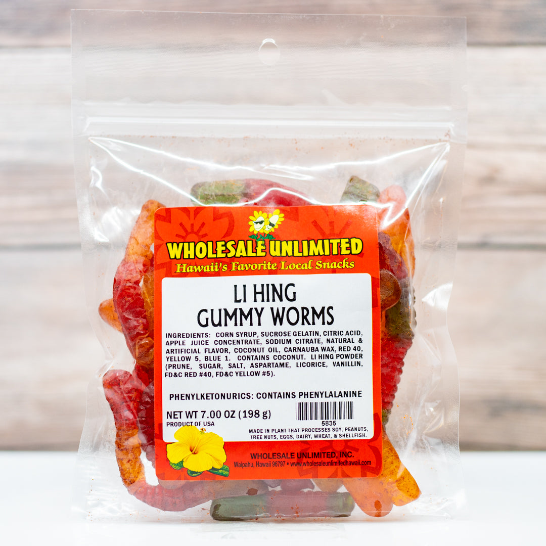 Li Hing Gummy Worms - Wholesale Unlimited Inc.